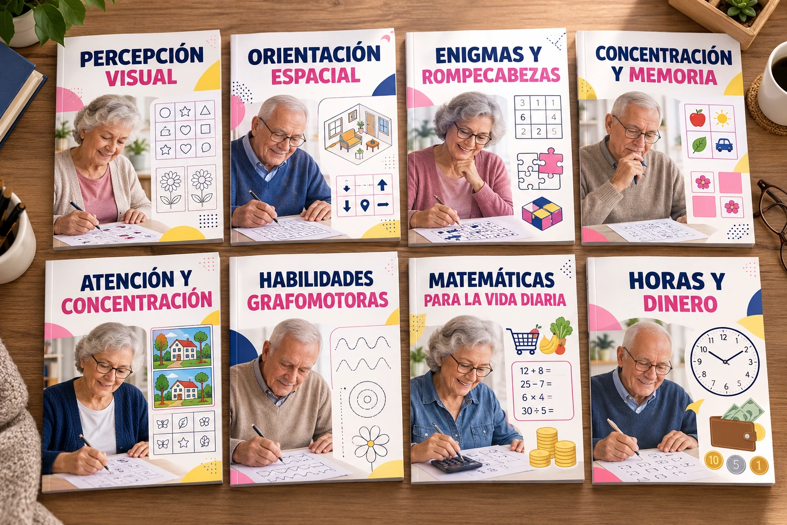 Ocho cuadernos de actividades cognitivas del Sistema Neureka